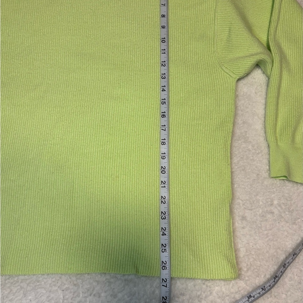 Free People Women Lime Green Softly Structure Cowl Neck Sweater - Picture 8 of 12
